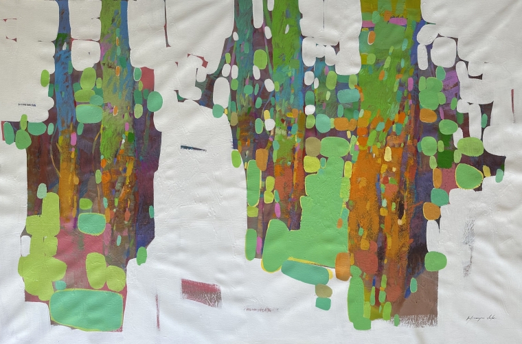Summer Trees, Original oil Painting, Handmade artwork, One of a Kind                 
